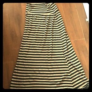 Black and brown stipe maxi